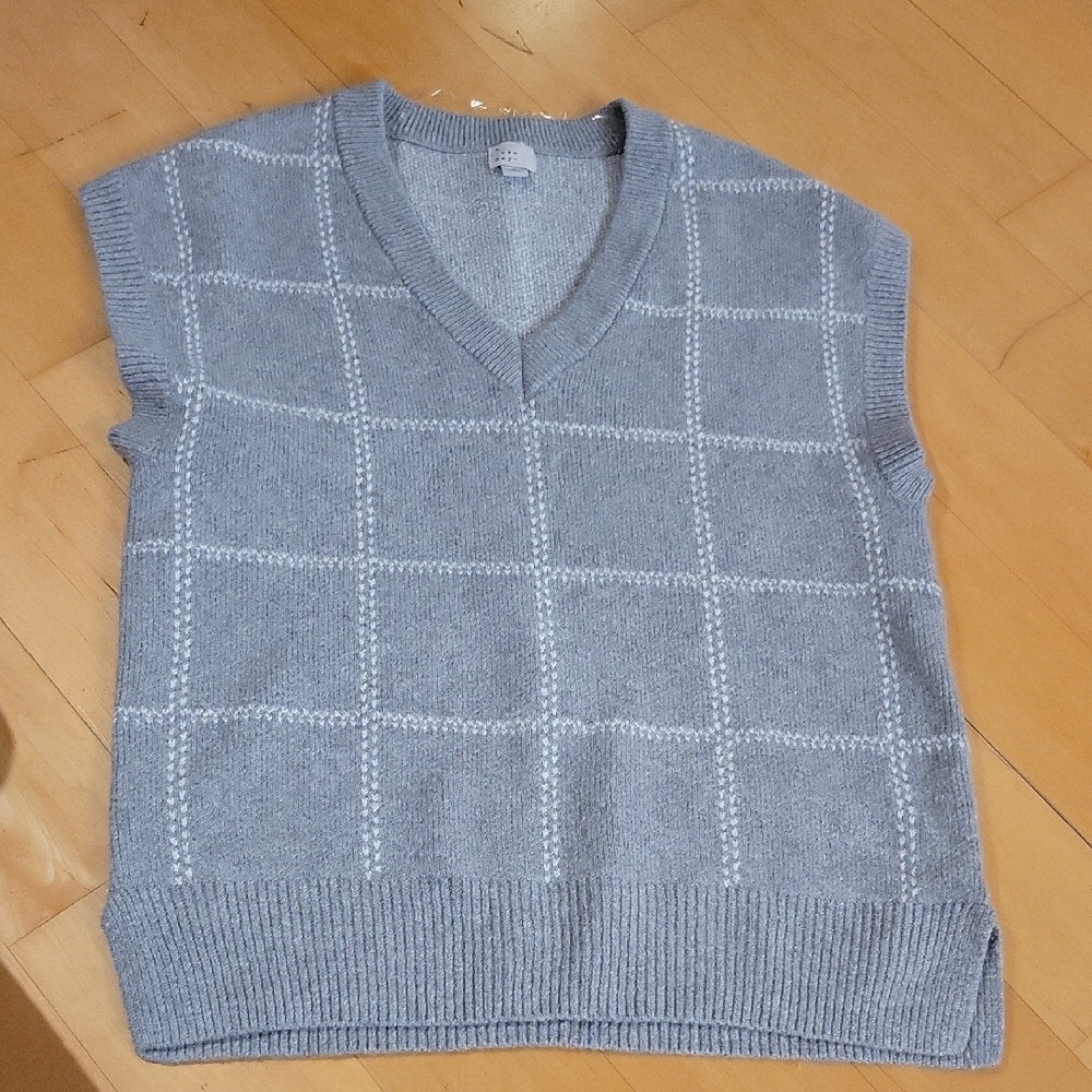 A New Day Gray Knit Sweater Vest NWOT Mens S